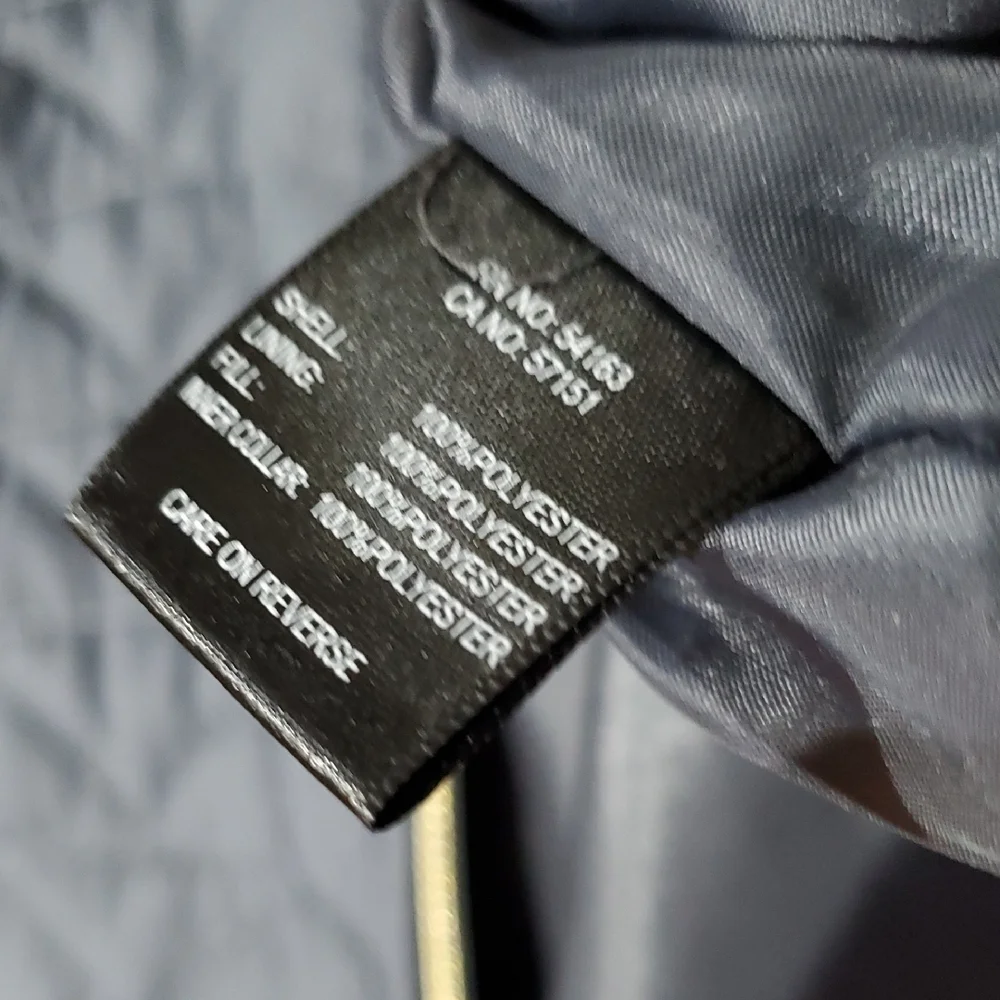 Black Rivet Blue Quilted Vest Lightweight Sleeveless